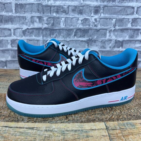 Nike Air Force 1 \'07 LV8 Black Miami Nights DD9183-001 Mens Size 14 New Rare main image 6